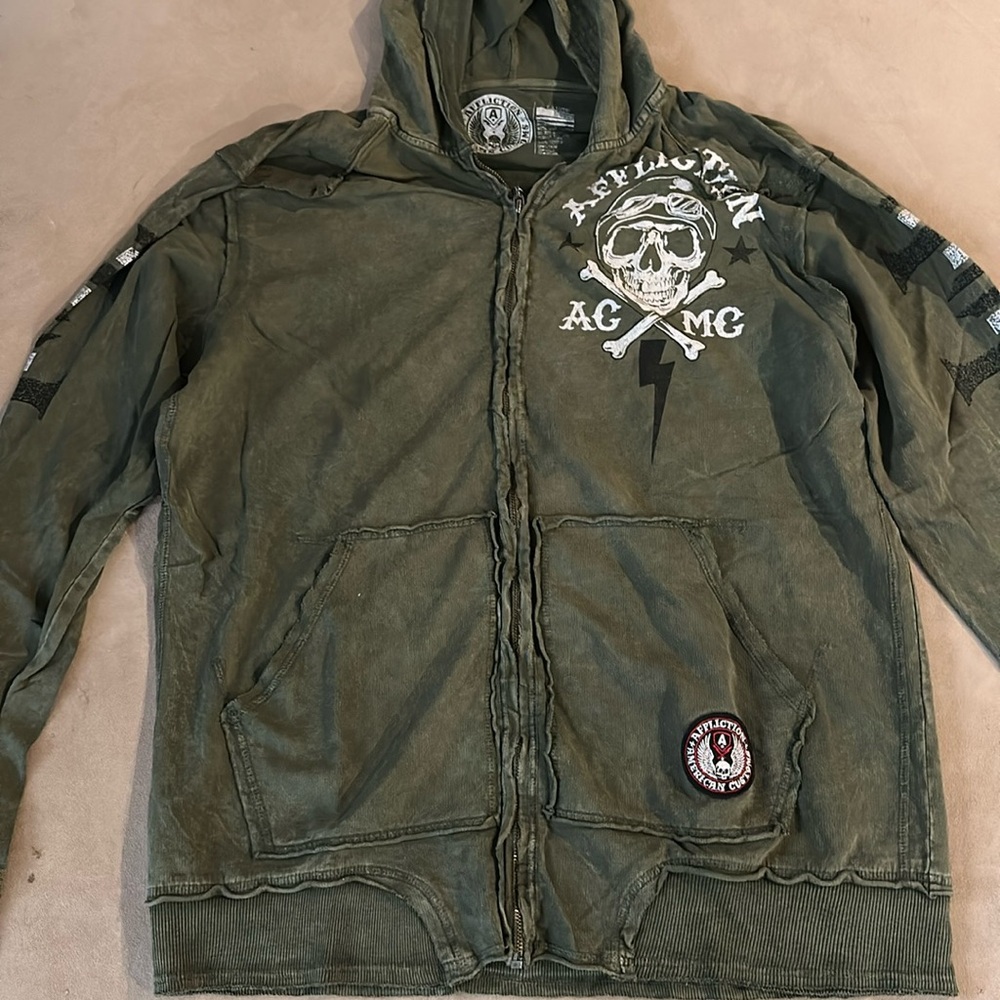 Very nice Vintagee affliction zip up hoodie